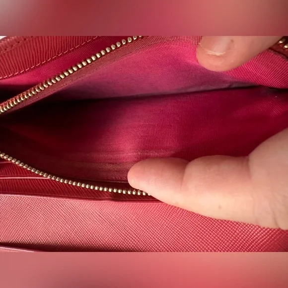 Prada Pink Saffiano Bow Continental Wallet - Picture 11 of 13